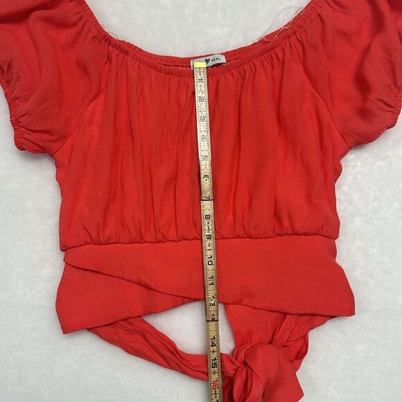 Love wish crop top Waist tie-ups Sz L minimalist - Picture 5 of 7